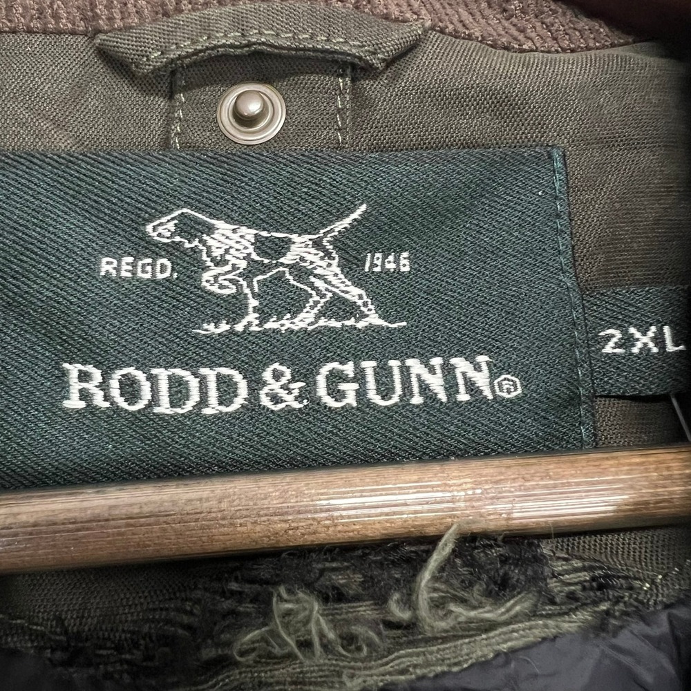 Rodd & Gunn Harper Waxed Field Jacket Men 2XL Forest Green Coat Military Utility - Picture 7 of 15